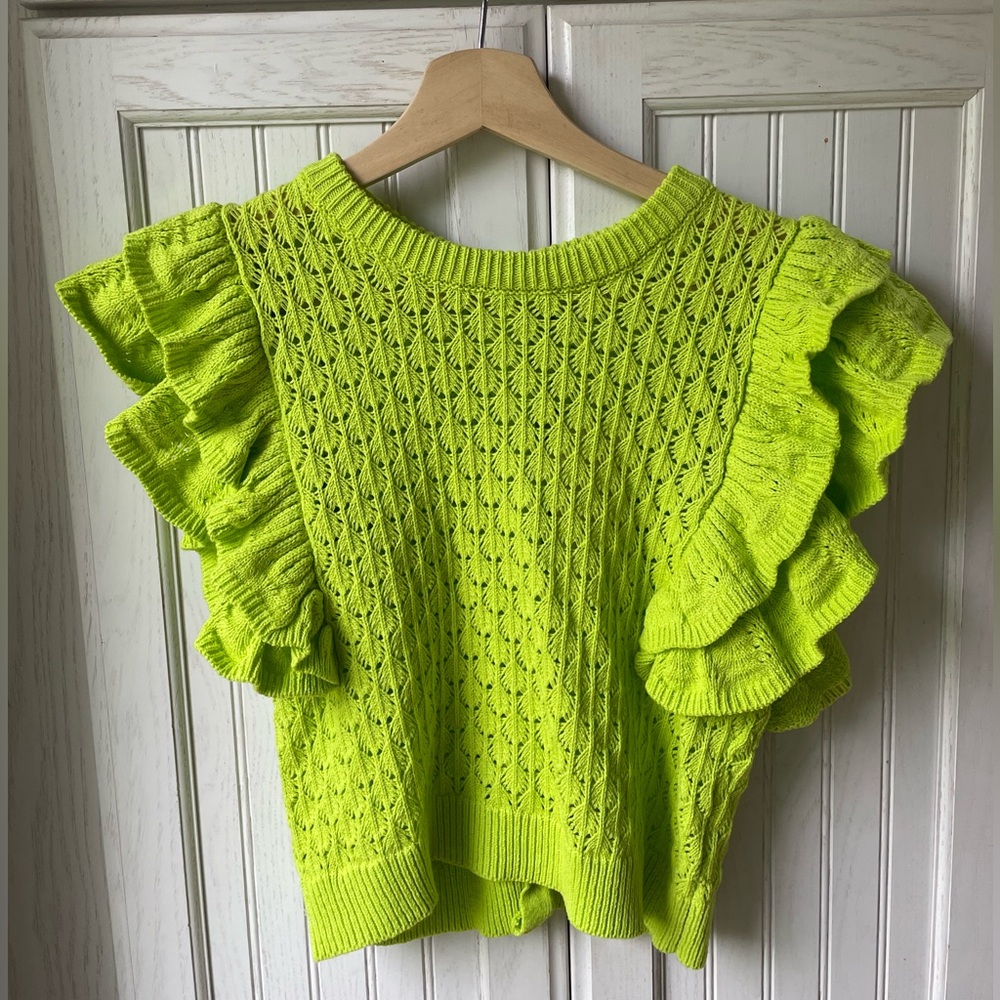 Bright Green Knit Blouse